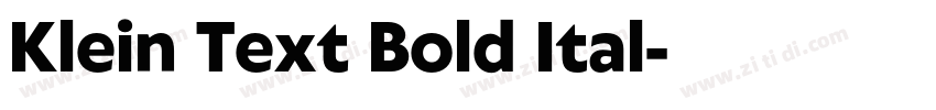 Klein Text Bold Ital字体转换 Klein Text Bold Ital字体转换